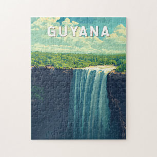Guyana Illustration Travel Art Vintag