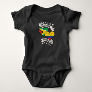 Guyana Kolumbianische Herzfahnen Guyana Kolumbien Baby Strampler