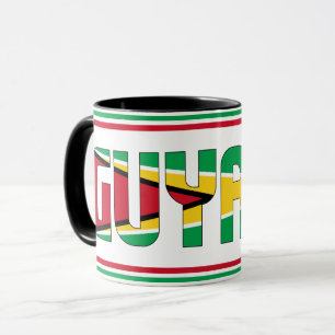 Guyana Nationalflagge Patriotischer Kaffee Tasse