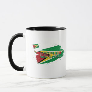 Guyana-Pinsel-Design Karibischer Stolz Tasse