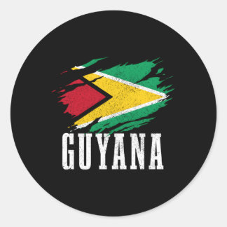 Guyana Pride Guyanese Flag Roots Runder Aufkleber