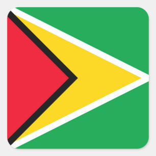 Guyana Quadratischer Aufkleber