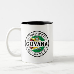 Guyana Reisepass-Stempel Karibisches Erbe Zweifarbige Tasse
