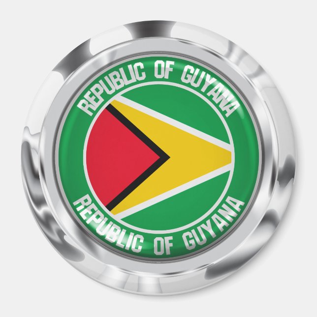 Guyana Round Emblem Magnet (Vorne)