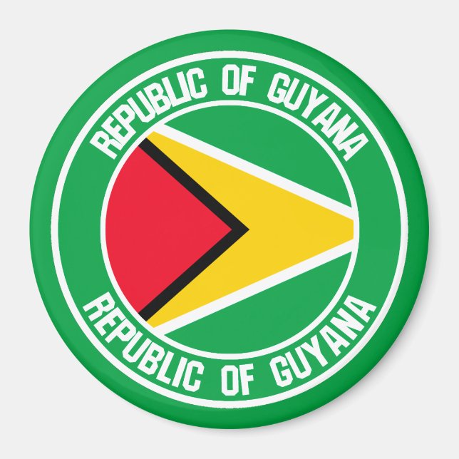 Guyana Round Emblem Magnet (Vorne)