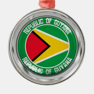 Guyana Round Emblem Ornament Aus Metall