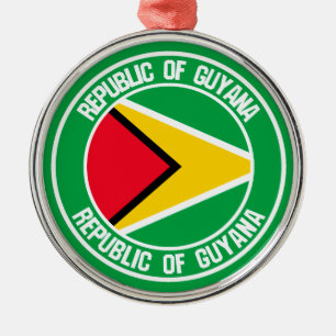 Guyana Round Emblem Ornament Aus Metall