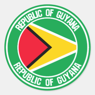 Guyana Round Emblem Runder Aufkleber