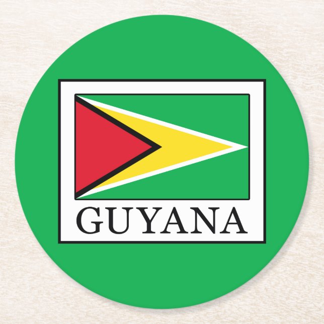 Guyana Runder Pappuntersetzer (Vorderseite)