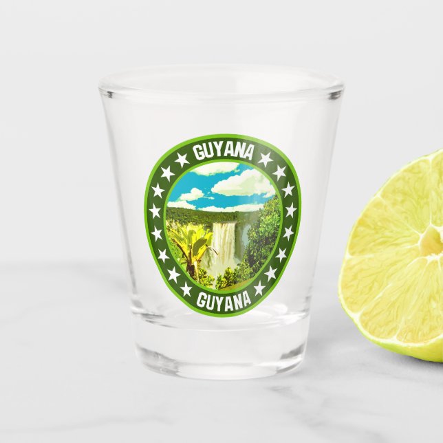 Guyana Schnapsglas (Vorderseite)