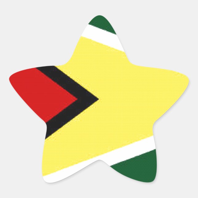 Guyana Stern-Aufkleber (Vorderseite)