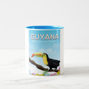 Guyana Südamerikanisches Paradies Reiseplakat Zweifarbige Tasse