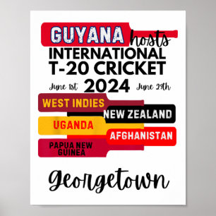Guyana T-20 International Cricket Poster