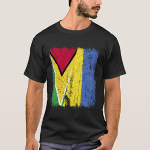 Guyana Ukraine Halbflagge Guyanesisches Ukrainisch T-Shirt