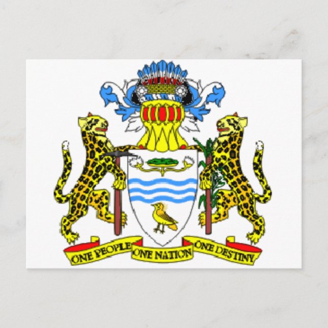 Guyana-Wappen Postkarte (Vorderseite)