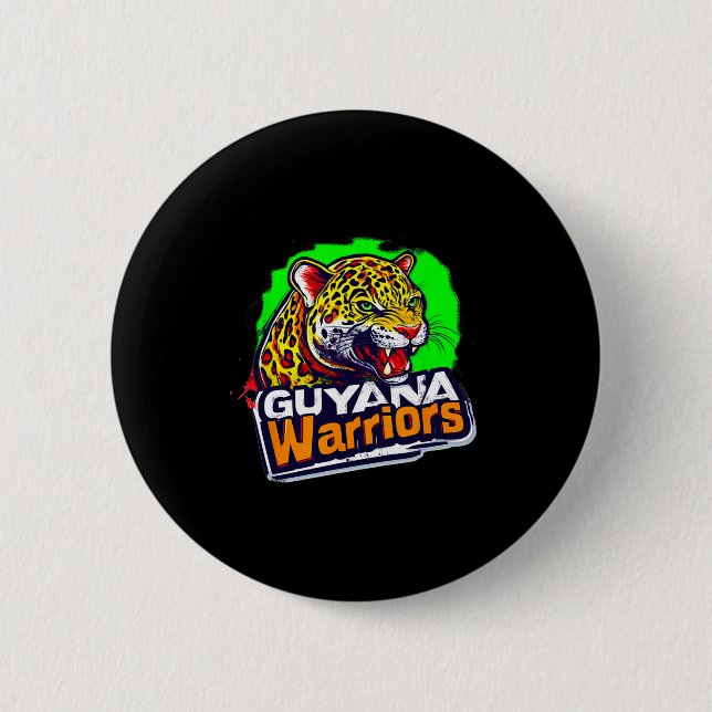 Guyana Warriors Patriotisches Cricket  Button (Vorderseite)
