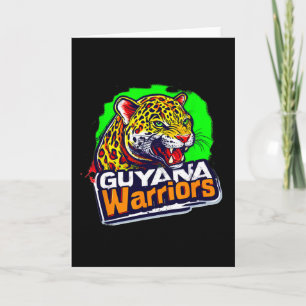 Guyana Warriors Patriotisches Cricket Karte