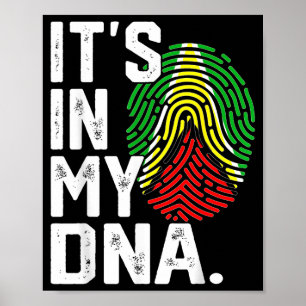 Guyana-Wurzeln-Flagge-Fingerabdruck-Grafik patriot Poster