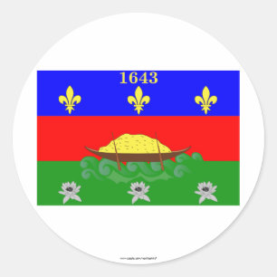 Guyane Flagge Runder Aufkleber
