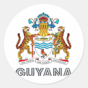 Guyanese Emblem Runder Aufkleber