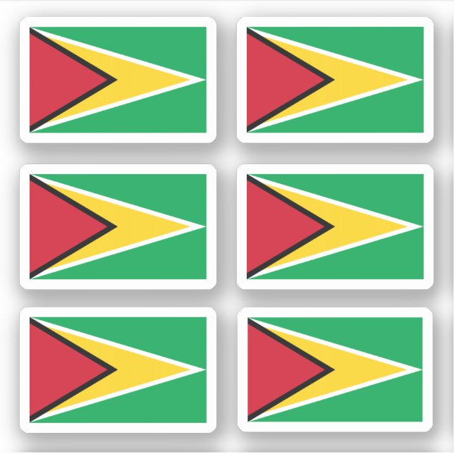 Guyanese Flag Aufkleber (Vorderseite)