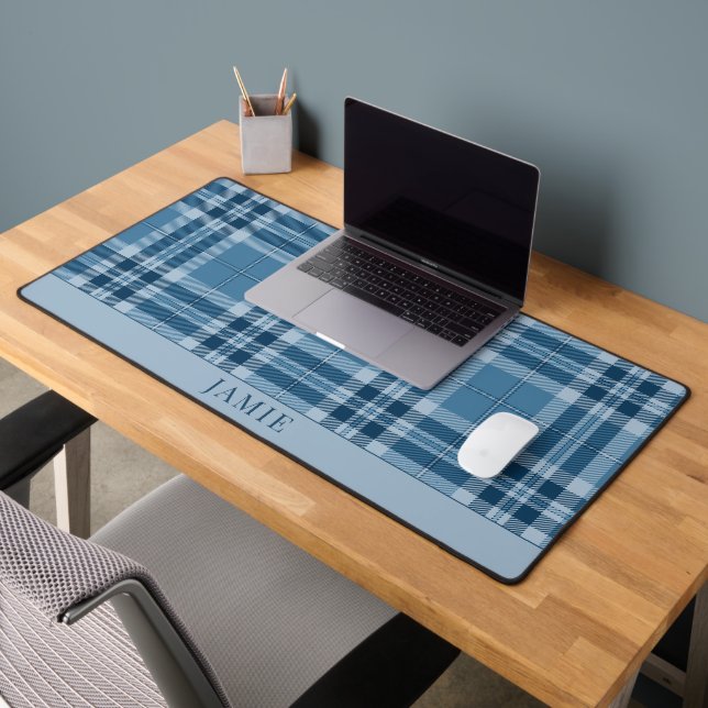 Guy's Dorm Room Blue Plaid (Bureau 2)