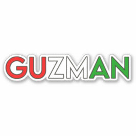 GUZMAN 01-6" STICKER