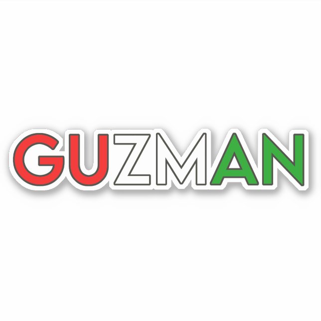 GUZMAN 01-6" STICKER (Vorderseite)