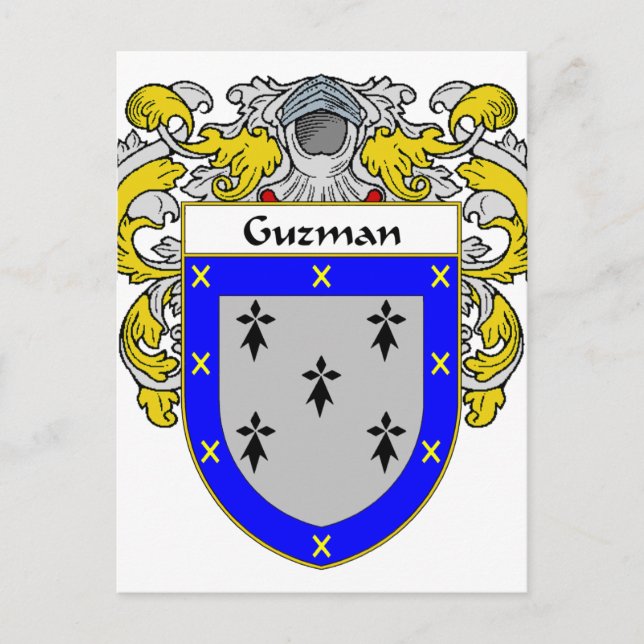 Guzman-Wappen (mantled) Postkarte (Vorderseite)