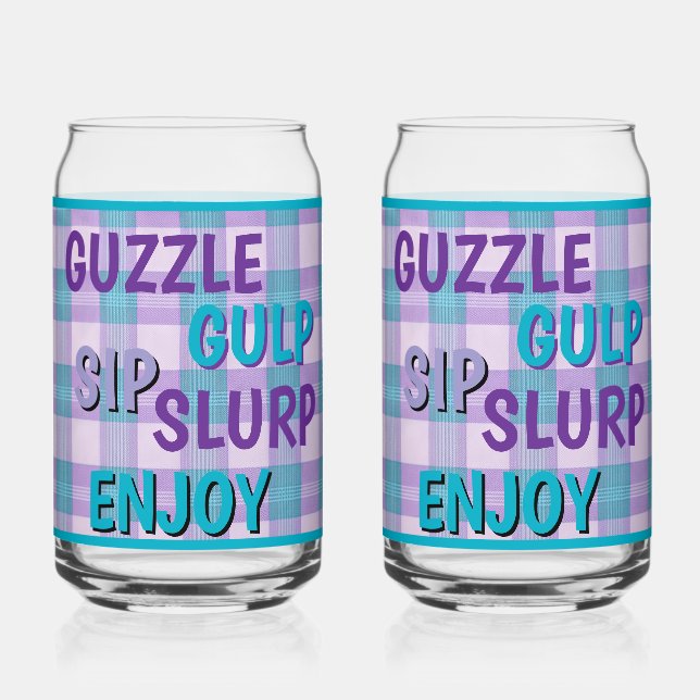 Guzzle Soda Glass Dosenglas (Vorderseite)