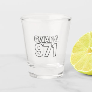 GWADA 971 Guadeloupe Stolz im urbanen Stil Schnapsglas