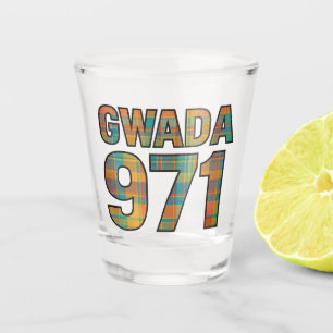 GWADA 971 Madras Vibrant – Guadeloupe Stolz Schnapsglas