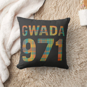 GWADA 971 Madras Vibrant - Guadeloupéer Stolz Kissen
