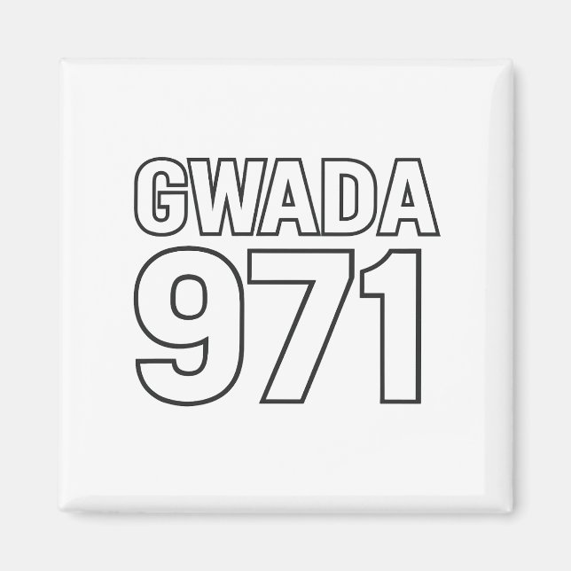GWADA 971 Wird Stolz Guadeloupe Style Urban Magnet (Vorne)