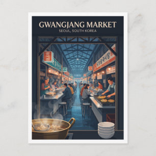 Gwangjang-Markt Seoul Südkorea Reise Postkarte