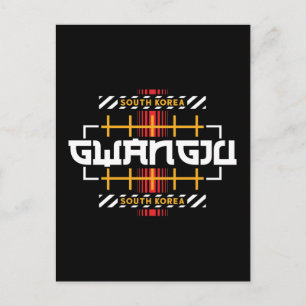 Gwangju Südkorea Moderne urbane Grafikdesign Postkarte