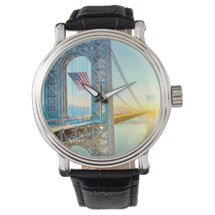 GWB anschließenfort-Lee NJ und Manhattan NYPlus Armbanduhr