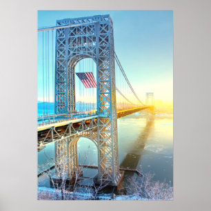 GWB anschließenfort-Lee NJ und Manhattan NYPlus Poster