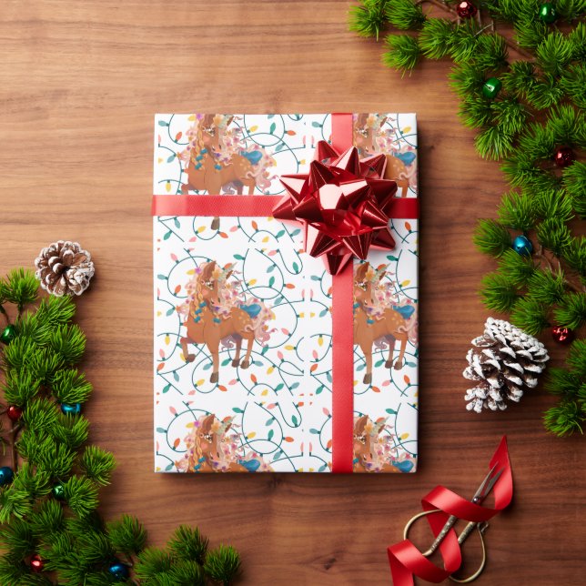 Gwenhwyer Lights Holiday Wrapping Paper Geschenkpapier (Feiertagsgeschenk)