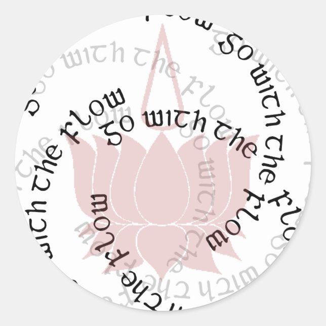 GWF Lotus Typographic Runder Aufkleber (Vorderseite)