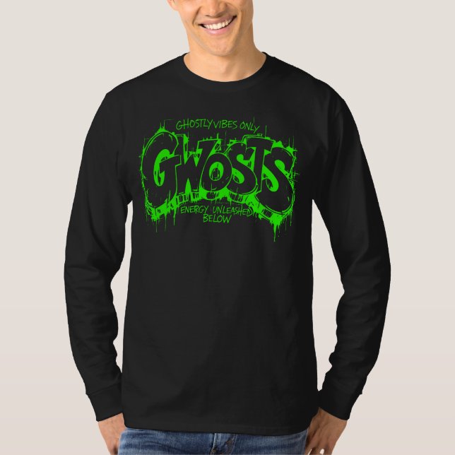 Gwosts Graffiti Slime Langarm T-Shirt (Vorderseite)