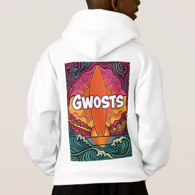 Gwosts psychedelischer Kid Hoodie (Rückseite)