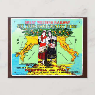 GWR sehen Sie Ihr eigenes Land erste Werbung Postkarte