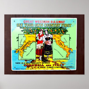 GWR sehen Sie zuerst Ihr eigenes Land Poster