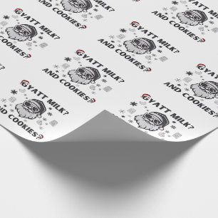 Gyatt Milch und Kekse Lustiger Santa Gen Alpha Geschenkpapier