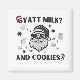 Gyatt Milch und Kekse Lustiger Santa Gen Alpha Magnet