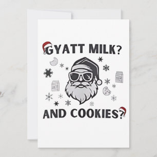 Gyatt Milch und Kekse Lustiger Weihnachtsmann Gen Einladung
