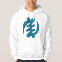 Gye Nyame Adinkra Blue Green Kente K16