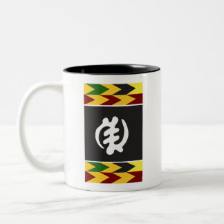 Gye Nyame Adinkra Mug avec colorant Kente Accent
