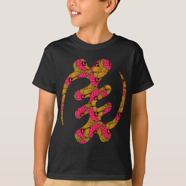 Gye Nyame Adinkra Pan Afrikanischer Adinkra T-Shirt (Vorderseite)